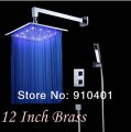 Wholesale And Retail Promotion NEW Luxury LED Thermostatic Shower Faucet Single Handle Shower Valve Hand Shower