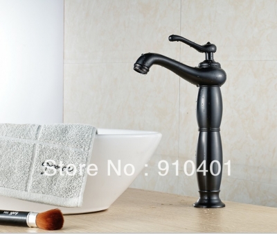 Wholesale And Retail Promotion Oil Rubbed Bronze Tall Style Bathroom Basin Faucet Deck Mounted Single Handle