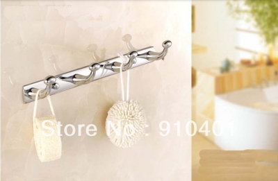 Wholesale And Retail Promotion Polished Chrome Brass Wall Mounted Coat Hat Towel Dual Hook And Hangers 4 Pets [Hook & Hangers-3088|]