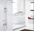 Wholesale And Retail Promotion Polished Chrome Rain Shower Faucet Tub Mixer Tap With Hand Shower Wall Mounted