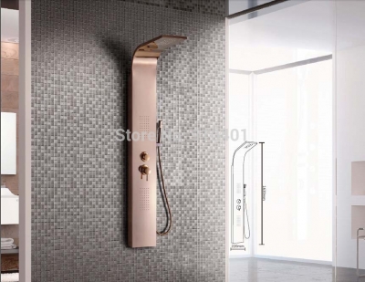 Wholesale And Retail Promotion Red Golden Rain Shower Column Wall Mounted Jets Sprayer Hand Unit Shower Panel