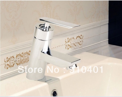 Wholesale And Retain Promotion Polished Chrome Solid Brass Bathroom Basin Sink Faucet Vanity Vessel Mixer Tap