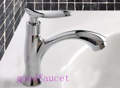 Wholesale and Retail Promotion NEW Euro Style Chrome Brass Bathroom Basin Faucet Vanity Sink Tap For Cold Water [Chrome Faucet-1800|]