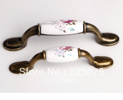 -96mm tulip bronze handle and knobs / drawer pull /furniture hardware handle / door pull C:96mm