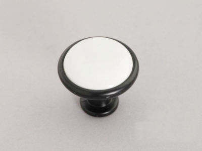 10Pcs Ceramic Porcelain Ceramic Drawer Pull Handle Hardware Knob (Diameter:33mm)