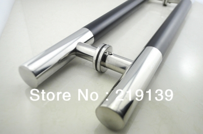 1Pair Storefront Stainless Steel Glass Door Handle Pull Tubing 24 Inches Furniture Hardware [DoorHandle-119|]