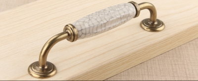 Crack Ceramics Cabinet Wardrobe Cupboard Knob Drawer Door Pulls Handles 128mm 5.04" MBS364-7 [Handles&Knobs-819|]