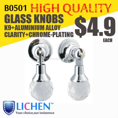 Furniture cupboard Armoire Handle&knobs B0501 pendants aluminium alloy+k9 glass Crystal glass knobs LICHEN drawer knobs [Furniture Knob(Glass Knob)-82|]