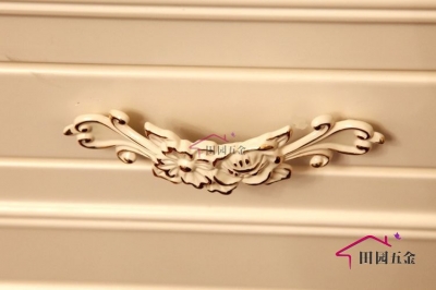 Golden Edge Handle Ivory White Door Cabinet Drawer Knob Pulls 5.04" 128MM MBS033-3 [Handles&Knobs-526|]