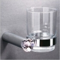 Modern Chinese&European style High Quality Brass metal&Crysal glass tooth-brushing cup holder / tumbler hoder