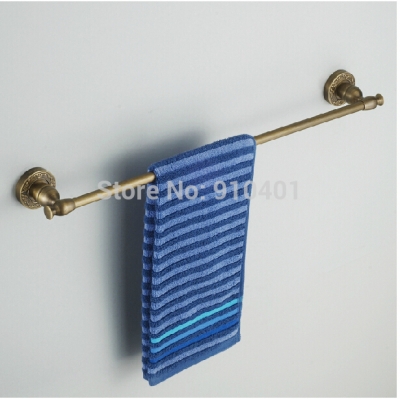 Wholesale And Retail Promotion Antique Brass Wall Mounted Towel Rack Holder Single Towel Bar With Hook Hangers
