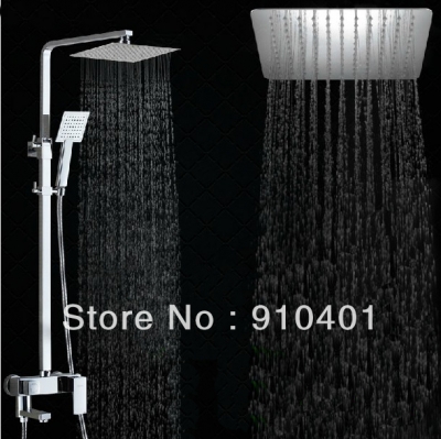 Wholesale And Retail Promotion Bathroom 8" Rain Shower Faucet Set Bathtub Mixer Tap Shower Column Chrome Finish [Chrome Shower-2249|]