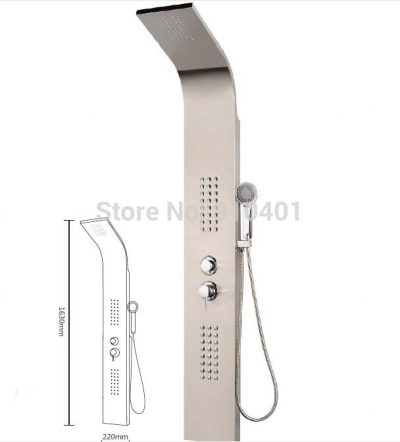 Wholesale And Retail Promotion Brushed Nickel Wall Mounted Shower Column Shower Panel Body Jets Handheld Shower