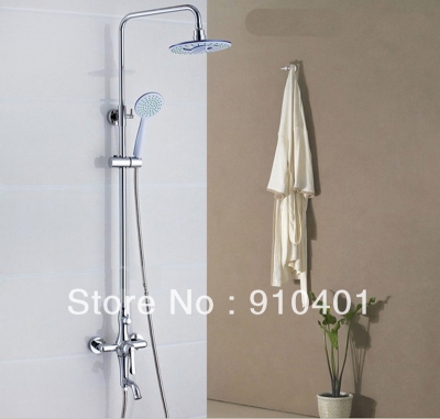 Wholesale And Retail Promotion Chrome 8" Rain Shower Head Bathtub Faucet Shower Column Mixer Tap Wall Mounted [Chrome Shower-2226|]