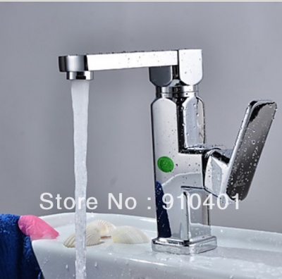 Wholesale And Retail Promotion Classic Chrome Brass Rotatable Basin Mixer Tap Single Hole Vessel Basin faucet