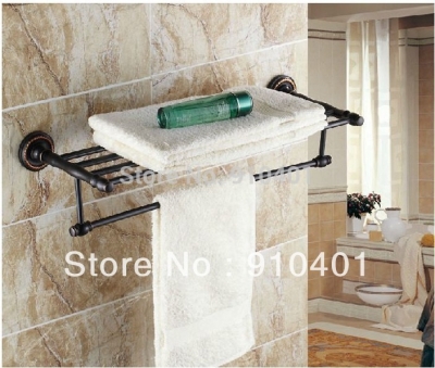 Wholesale And Retail Promotion Luxury Bathroom Oil Rubbed Bronze Solid Brass Towel Rack Holder With Towel Bar