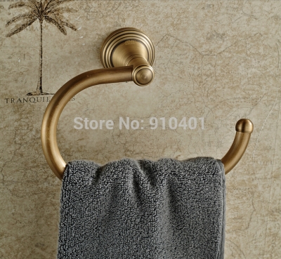 Wholesale And Retail Promotion Modern Antique Brass Bathroom Hotel Towel Rack Ring Towel Hangers Wall Mounted [Towel bar ring shelf-4841|]