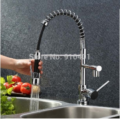 Wholesale And Retail Promotion Modern Chrome Brass Spring Kitchen Faucet Vessel Sink Mixer Tap Single Handle