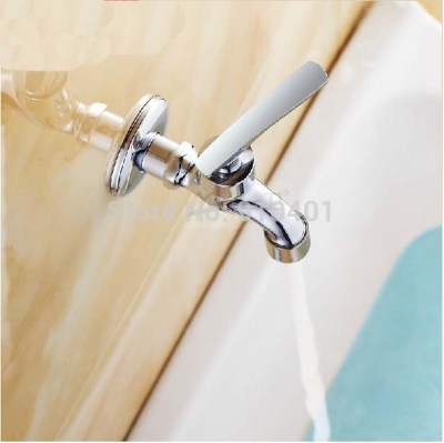 Wholesale And Retail Promotion NEW Chrome Brass Small Sink Faucet Single Handle Cold Water Faucet Mop Pool Tap [Washing Machine Faucet-5280|]