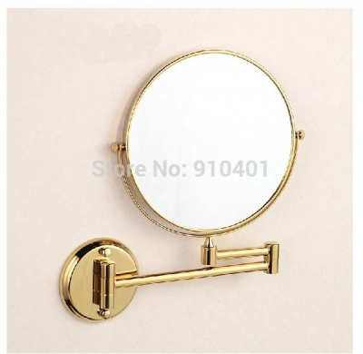 Wholesale And Retail Promotion NEW Golden Brass Wall Mounted 8" Round Make Up Mirror Magnifying Cosmetic Mirror [Make-up mirror-3618|]
