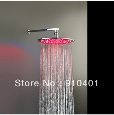 Wholesale And Retail Promotion NEW Polished Chrome Brass LED Color Changing Round Style Bathroom Shower Head [Shower head &hand shower-4039|]