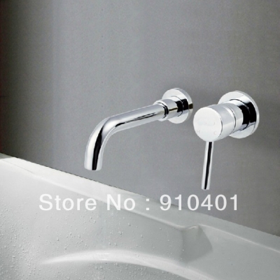 Wholesale And Retail Promotion NEW Round Style Bathroom Basin Faucet Wall Mounted Chrome Brass Sink Mixer Tap [Chrome Faucet-1211|]
