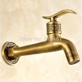 Wholesale And Retail Promotion NEW Wall Mounted Antique Brass Washing Machine Tap Laundry Faucet Cold Water Tap