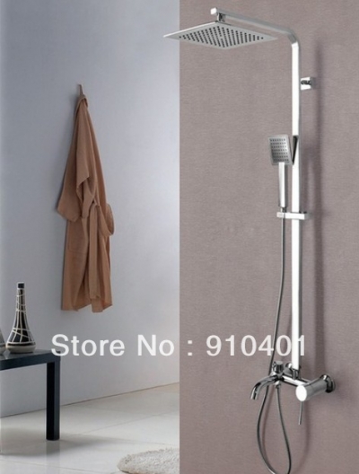 Wholesale And Retail Promotion Square Style Shower Mixer Faucet Single Lever Wall Mount Shower Faucet Mixer Tap [Chrome Shower-2261|]