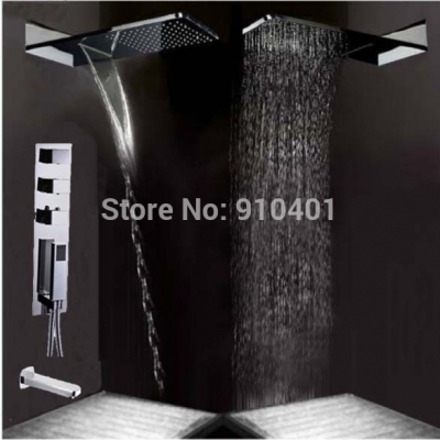 Wholesale And Retail Promotion Wall Mounted Waterfall Rain Thermostatic Valve Mixer Tap Tub Mixer Tap Hand Unit