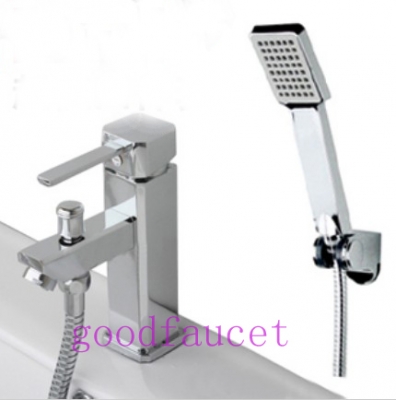 new bathroom brass basin faucet vanity sink mixer tap single handle with handheld shower mixer chrome finish