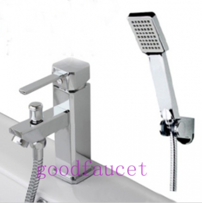 new bathroom brass basin faucet vanity sink mixer tap single handle with handheld shower mixer chrome finish [Chrome Faucet-1779|]