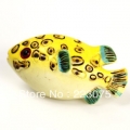 - resin yellow fish Cabinet DRAWER Pull Dresser pull/ Kitchen knob door handel with screw 10pcs/lot