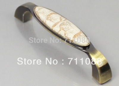 16mm European-style marble ceramic handle Cabinet furniture door drawer wardrobe bronze handle [Marbleknob-310|]