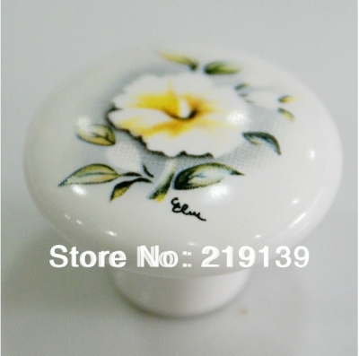 Ceramic Furniture Kitchen Cabinet Hardware Drawer Porcelain Knobs Pulls Cupboard Handles puxadores de porcelana