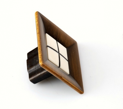 Coffee Bronze Cabinet Wardrobe Cupboard Knob Drawer Door Pulls Handles 4 Grids MBS079-2