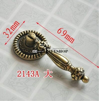 Furniture accessories Furniture handles Cabinet knobs and handles Puxadores Drawer pull Knobs Copper 6.9*3.2CM 5pcs/lot