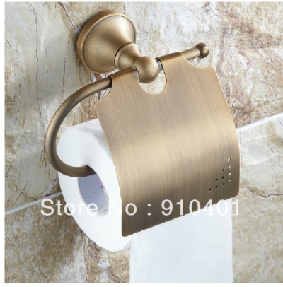 Wholesale And Retail Promotion Bath Luxury Antique Brass Wall Mounted Flower Toilet Paper Roll Tissue Holder [Toilet paper holder-4660|]