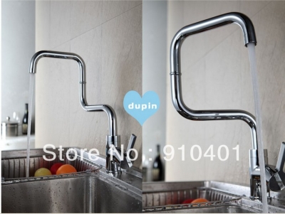 Wholesale And Retail Promotion Chrome Brass Deck Mounted Kitchen Faucet Single Handle Swivel Spout Mixer Tap [Chrome Faucet-1601|]