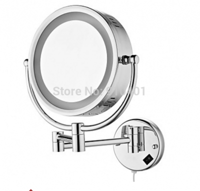 Wholesale And Retail Promotion Foldable Round Light 3x Magnifying Bathroom Mirror LED Makeup Cosmetic Mirror [Make-up mirror-3575|]