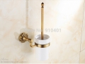 Wholesale And Retail Promotion Modern Bathroom Antique Brass Toliet Brushed Holder + Ceramic Cup Embossed Base