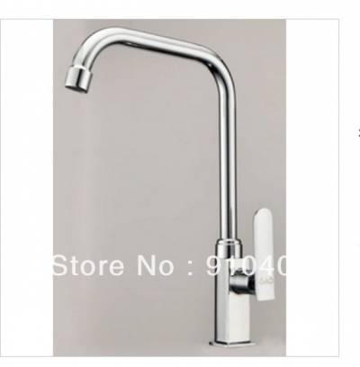 Wholesale And Retail Promotion NEW Chrome Brass Bathroom Basin Sink Faucet Vessel Cold WaterTap Swivel Spout