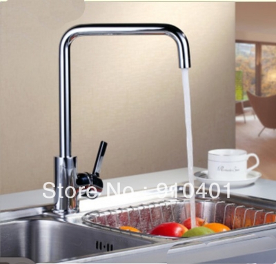 Wholesale And Retail Promotion NEW Chrome Brass Swivel Spout Kitchen Faucet Vessel Sink Mixer Tap Single Handle [Chrome Faucet-988|]