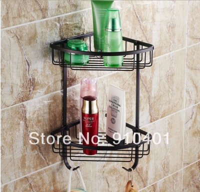 Wholesale And Retail Promotion NEW Oil Rubbed Bronze Bathroom Corner Shelf Shower Storage Caddy Cosmetic Holder [Storage Holders & Racks-4356|]