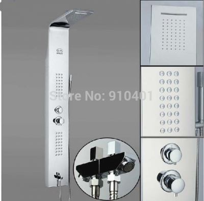 Wholesale And Retail Promotion Polished Chrome Shower Panel Waterfall Shower Column Tub Mixer Tap Hand Shower