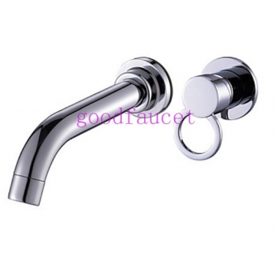 Wholesale And Retail Promotion Wall Mounted Bathroom Basin Faucet Vanity Sink Mixer Tap 2 PCS Faucet Set Chrome