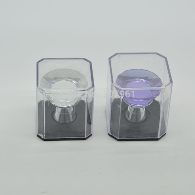 clear purple crystal cabinet knob 25g 28*25mm diamond shaped crystal cabinet knob crystal drawer knobs [Modernfurniturehandlesandknobs-110|]