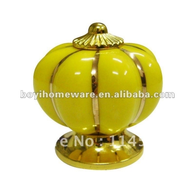 luxury gold ceramic cupboard knobs wardrobe handle kitchen knob drawer handle bed knobs wholesale & retail 100pcs/lot NG Y88-BGP