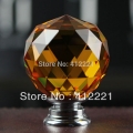 - 10 Pcs 20mm Crystal Glass Clear Amber Orange Door Handle Knob China factory directly supply in Stock quick send