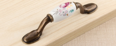 Bronze Tulip Cabinet Wardrobe Cupboard Knob Drawer Door Pulls Handles 76mm 2.99" MBS360-6