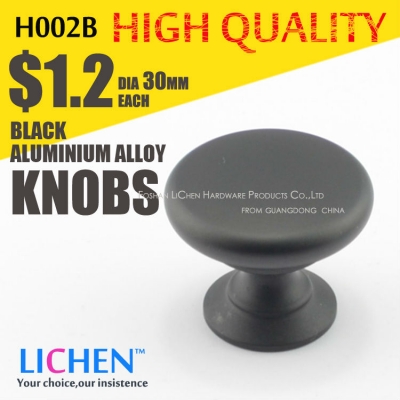 LICHEN H002B Black Furniture Knobs [Furniture Handle-65|]